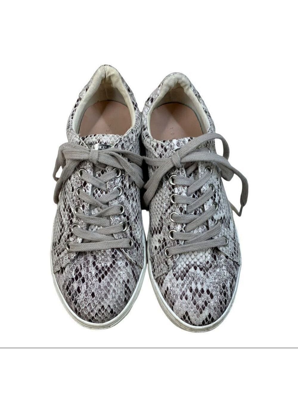 Topshop Snakeskin Print Sneakers Shiny EU 36 UK 3